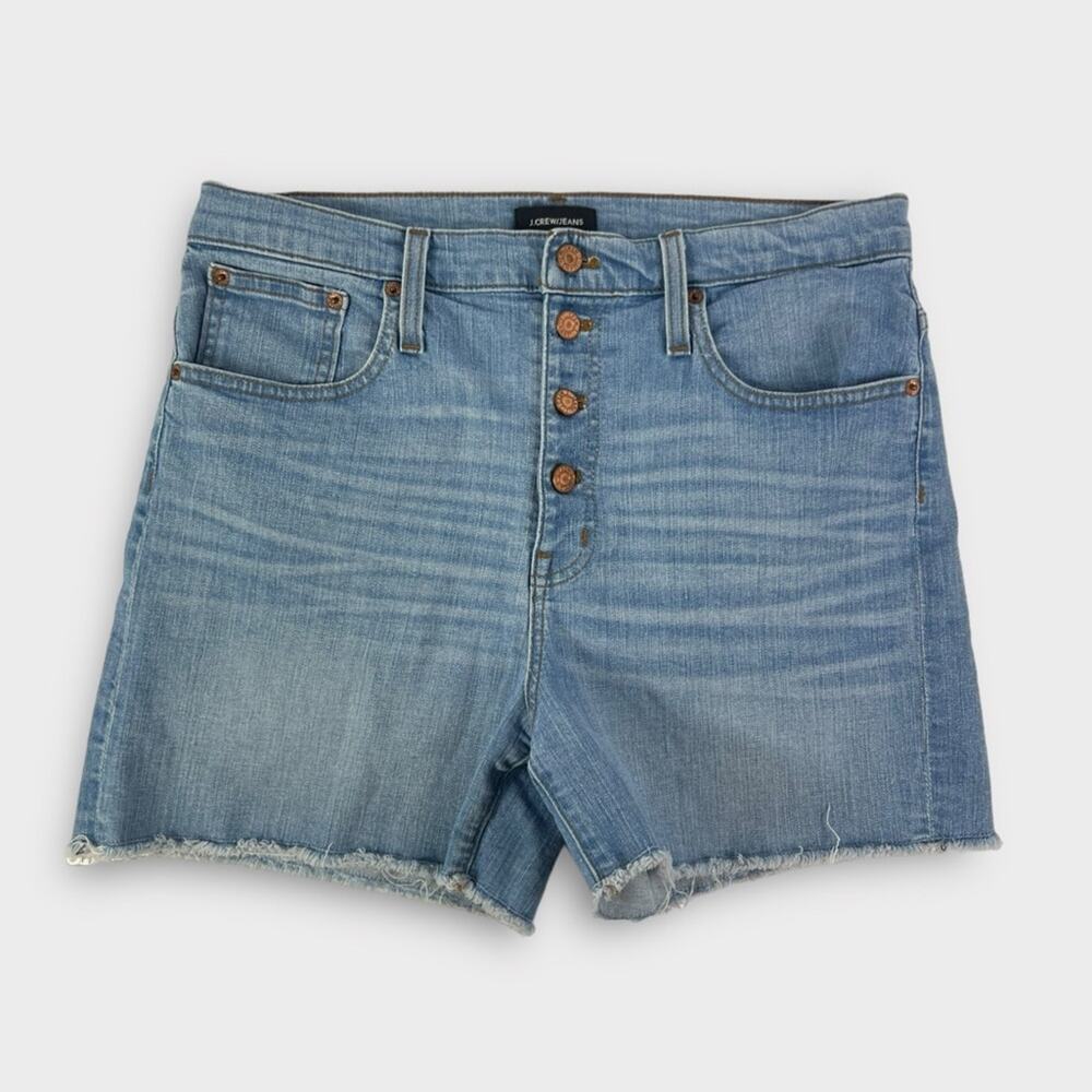 J.Crew High-Rise Denim Short with Button Fly Size 30